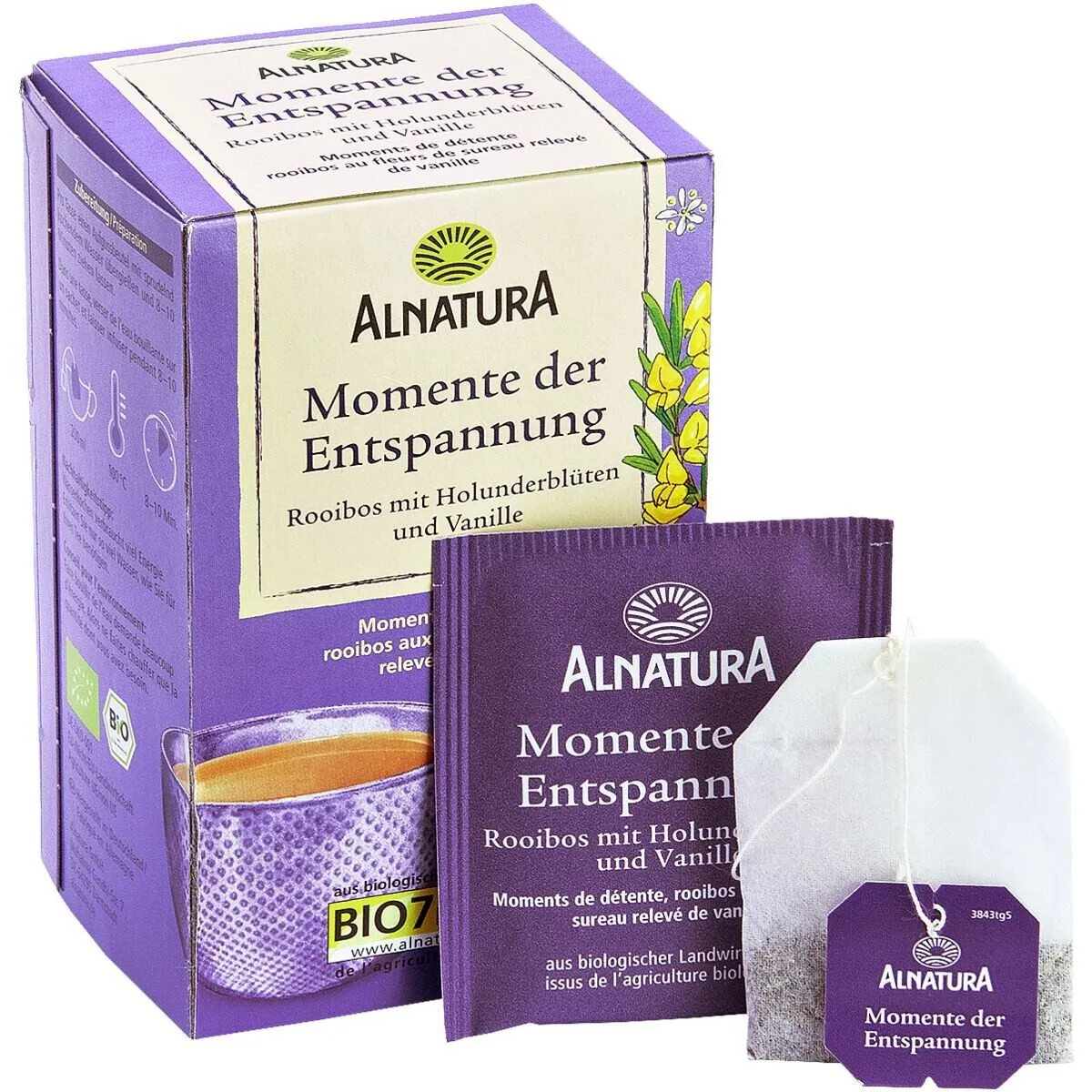 Alnatura Kräutertee Momente der Entspannung, Rooibos, 20 Aufgussbeutel 2