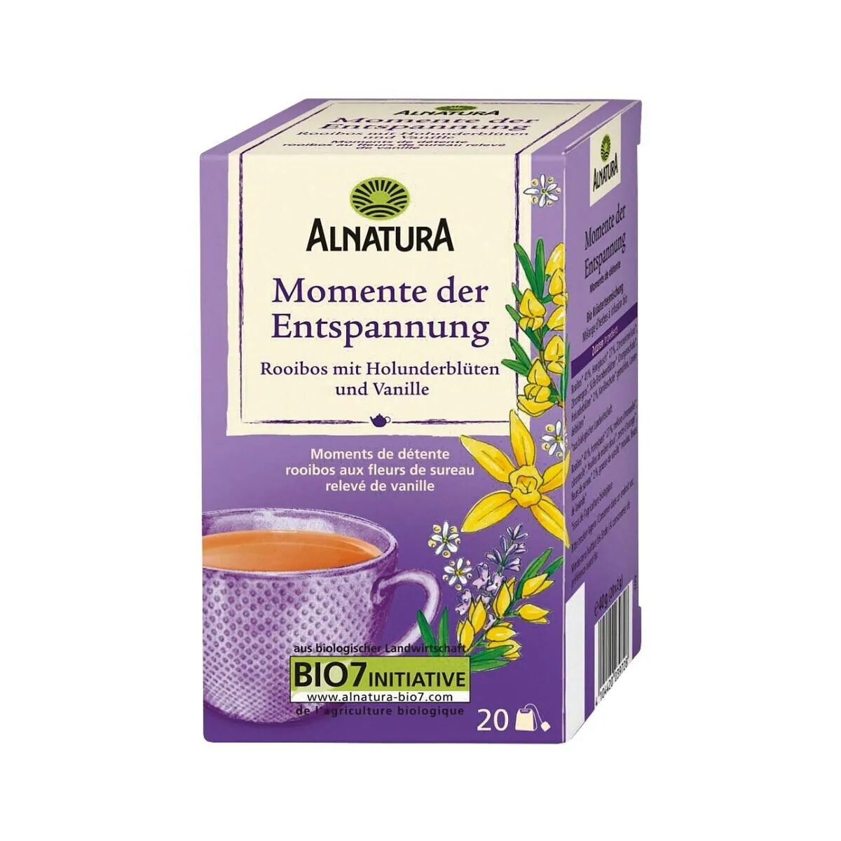 Alnatura Kräutertee Momente der Entspannung, Rooibos, 20 Aufgussbeutel 5