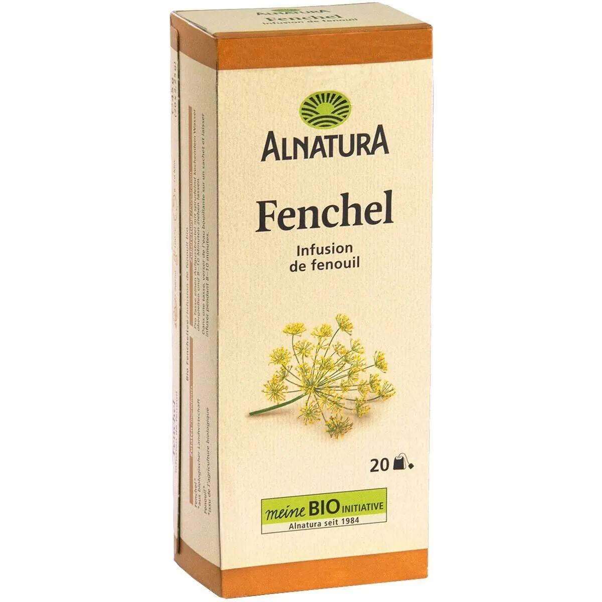 Alnatura Fenchel Tee, BIO Kräutertee, 20 Aufgussbeutel, ohne Kuvert