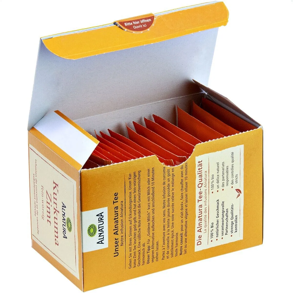 Alnatura Kurkuma-Zimt-Tee, Bio Gewürz-Kräutertee, 20 Aufgussbeutel 4