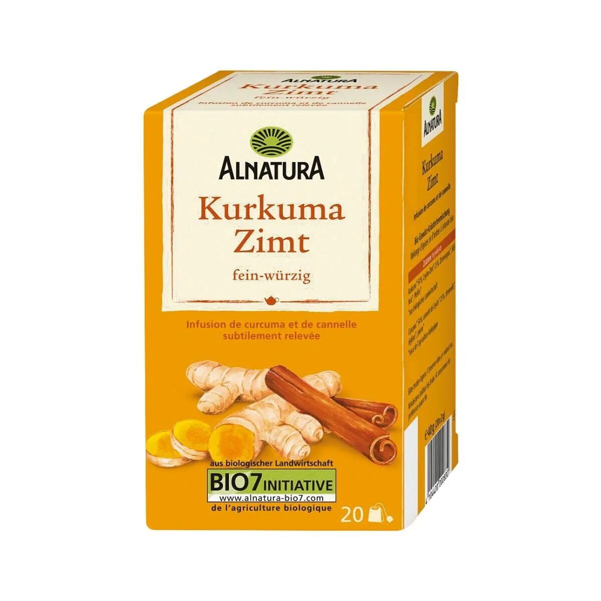 Alnatura Kurkuma-Zimt-Tee, Bio Gewürz-Kräutertee, 20 Aufgussbeutel 5