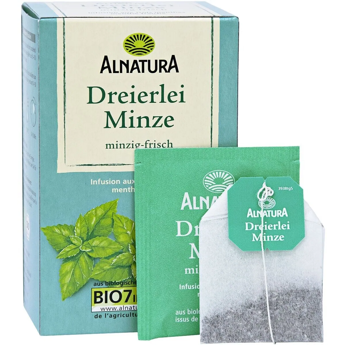 Alnatura Tee Dreierlei Minze, Kräutertee, frisch und minzig 2
