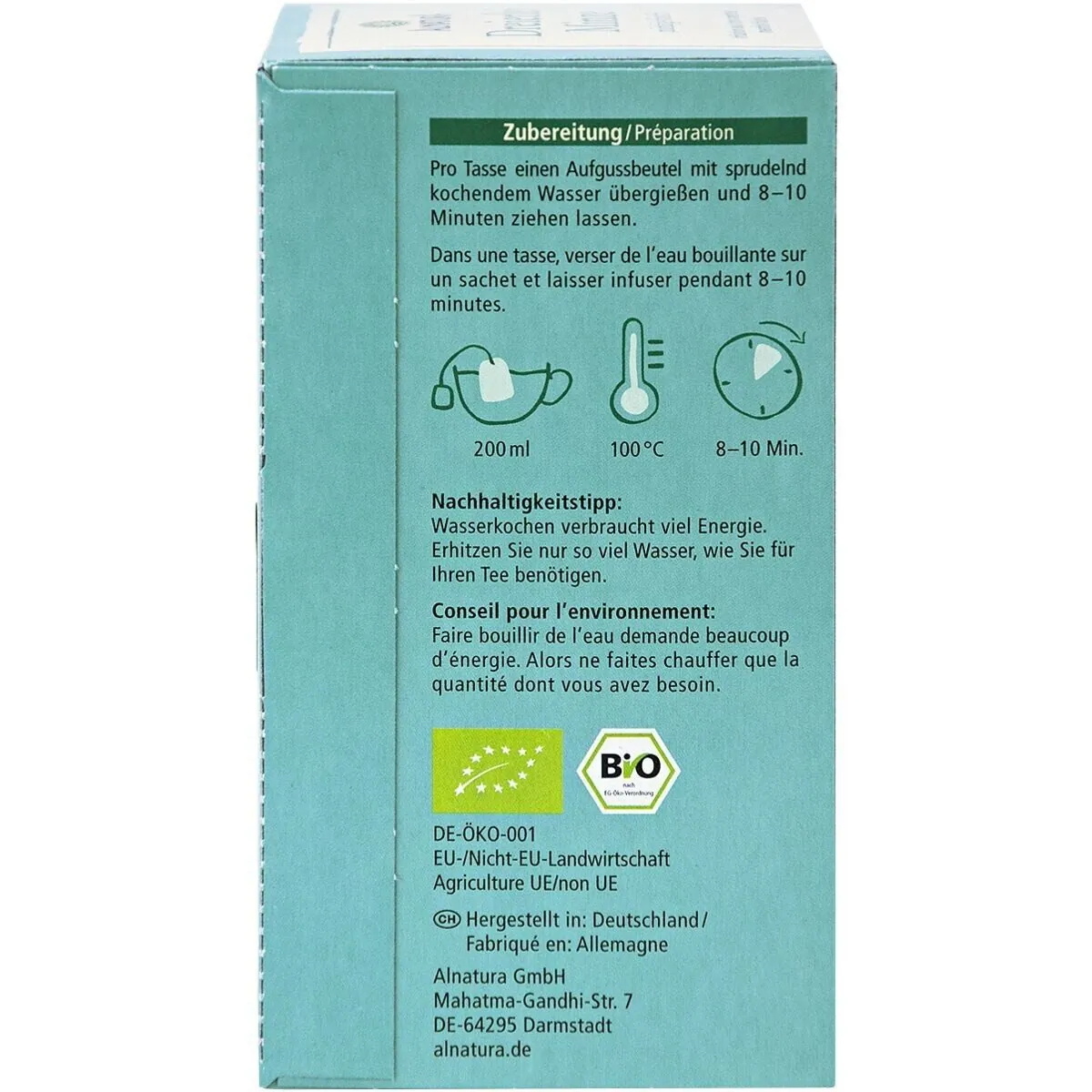 Alnatura Tee Dreierlei Minze, Kräutertee, frisch und minzig 5