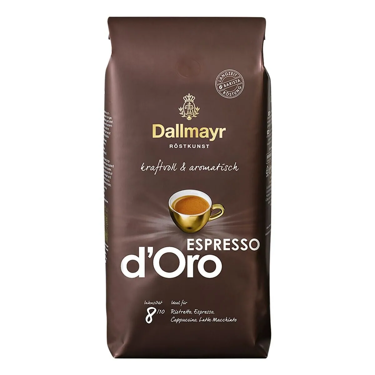 Dallmayr Espresso d'Oro, ganze Bohnen, kräftig-würzig und samtige Crema — 1 kg