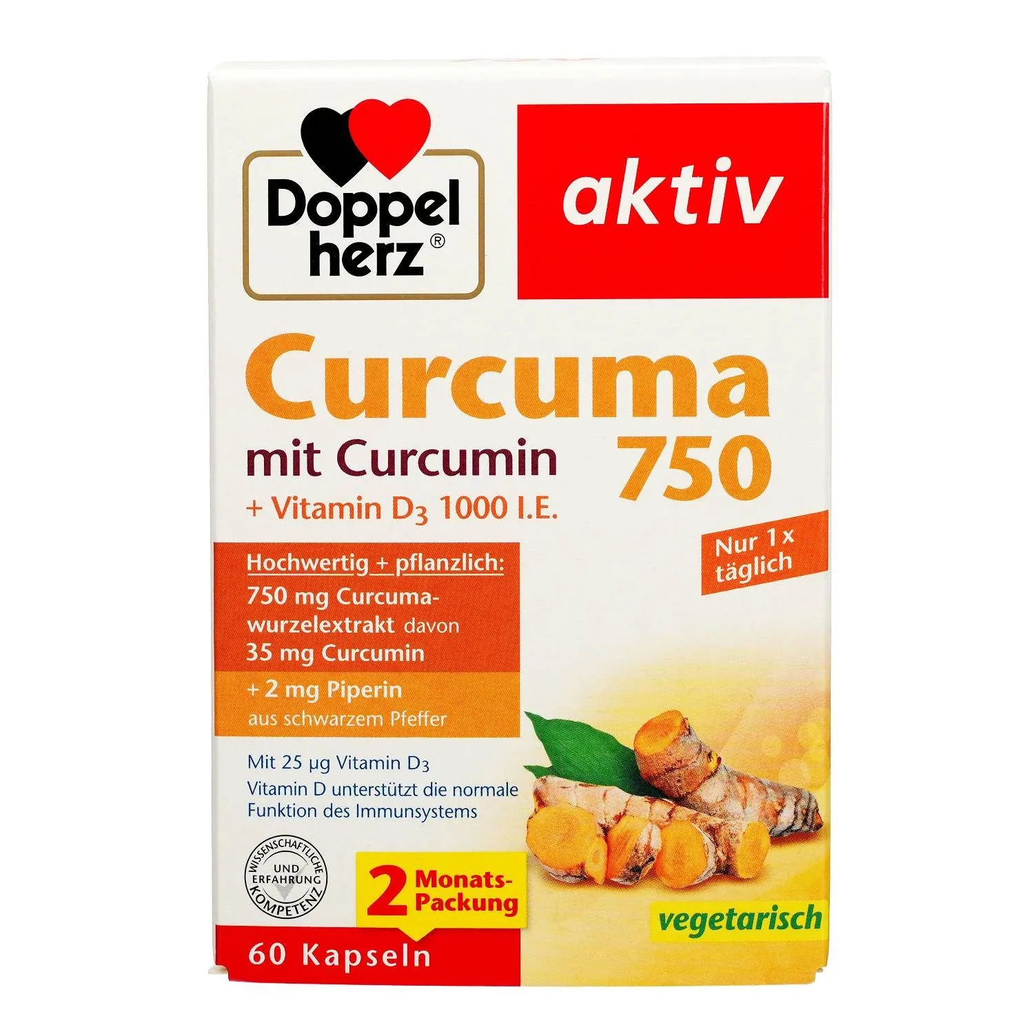 Doppelherz Curcuma 750, 60 Kapseln