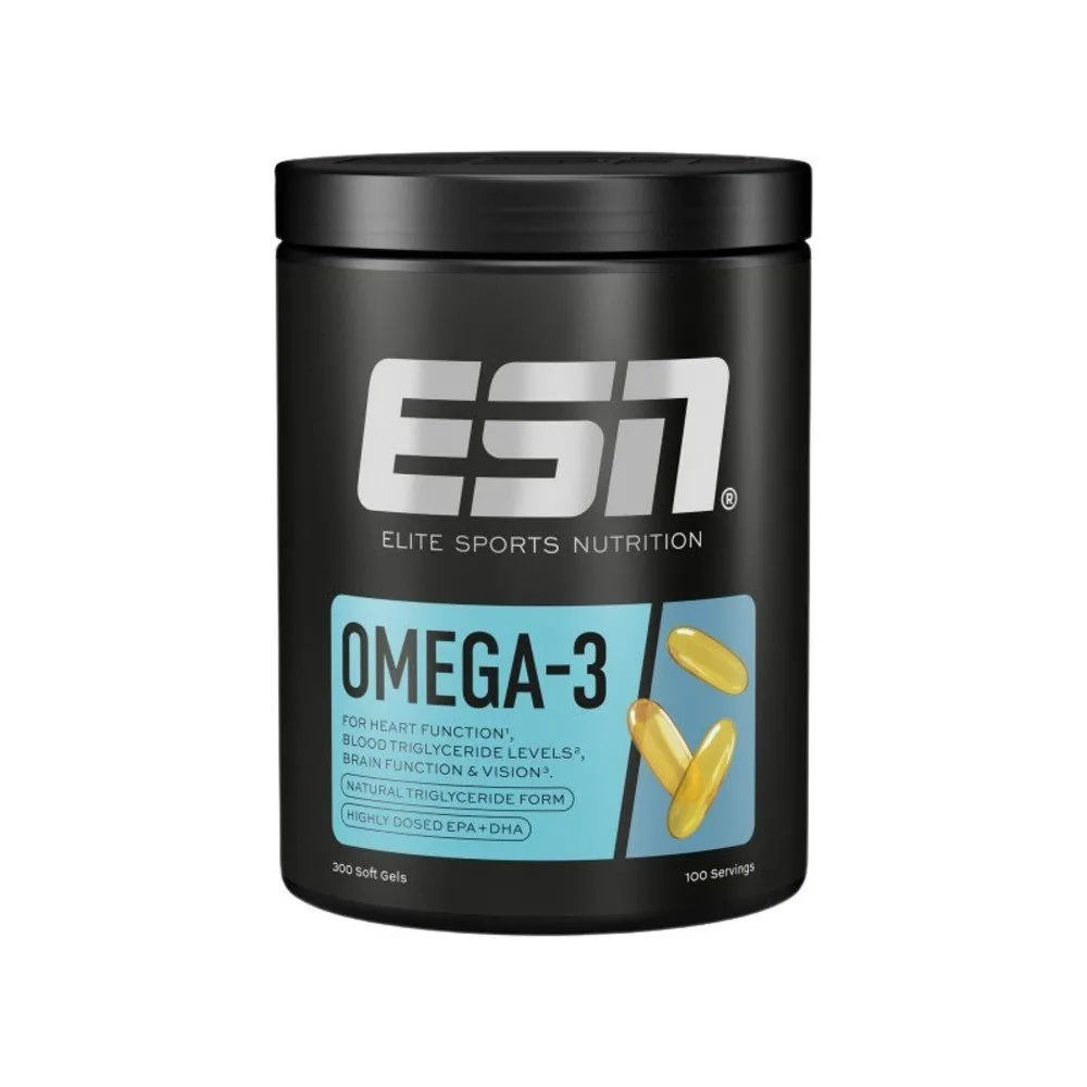 ESN Omega 3 Kapseln, hohe Dosierung, 750 mg Omega-3 pro Kapsel
