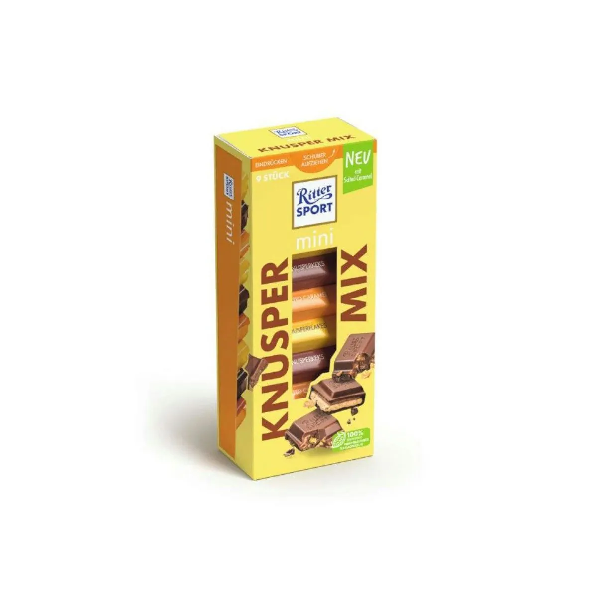 Ritter Sport Mini 9er Knusper Mix, 3 Sorten in praktischer Mini-Größe