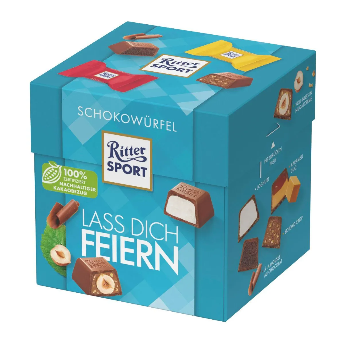 Ritter Sport Schokowürfel Lass Dich Feiern, 22 Sorten, 176g