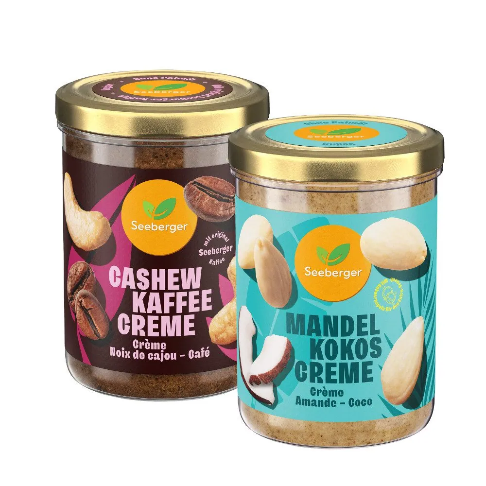 Seeberger Nussaufstrich Set, Mandel-Kokos & Cashew-Kaffee, glutenfrei, ohne Palmöl