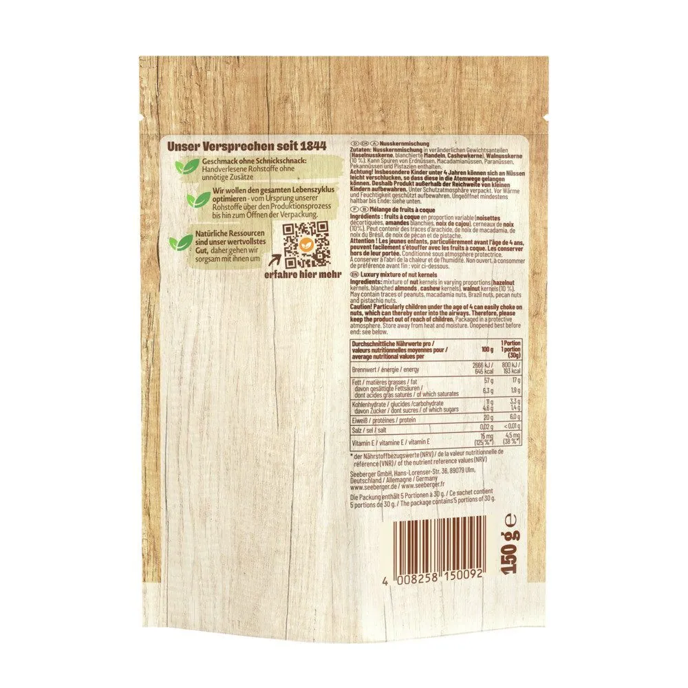 Seeberger Nusskernmischung Multipack, reich an Vitamin E, ideal zum Snacken 2