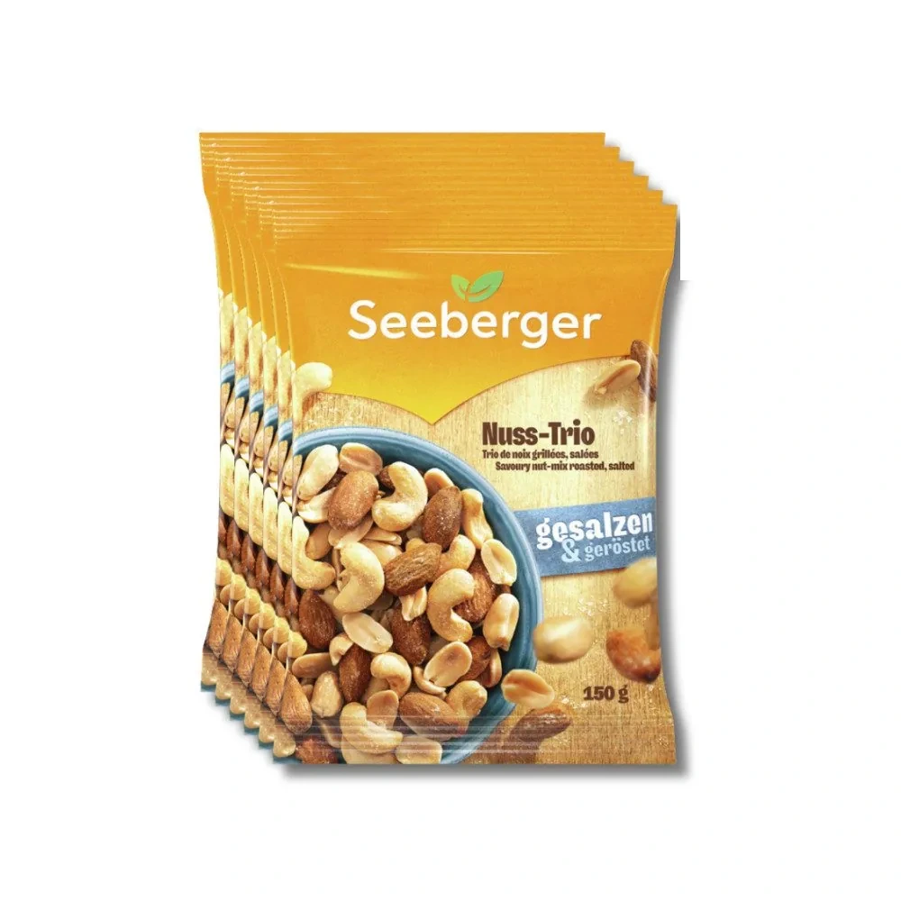 Seeberger Nuss-Trio Multipack, geröstet & gesalzen, 6 x 150 g