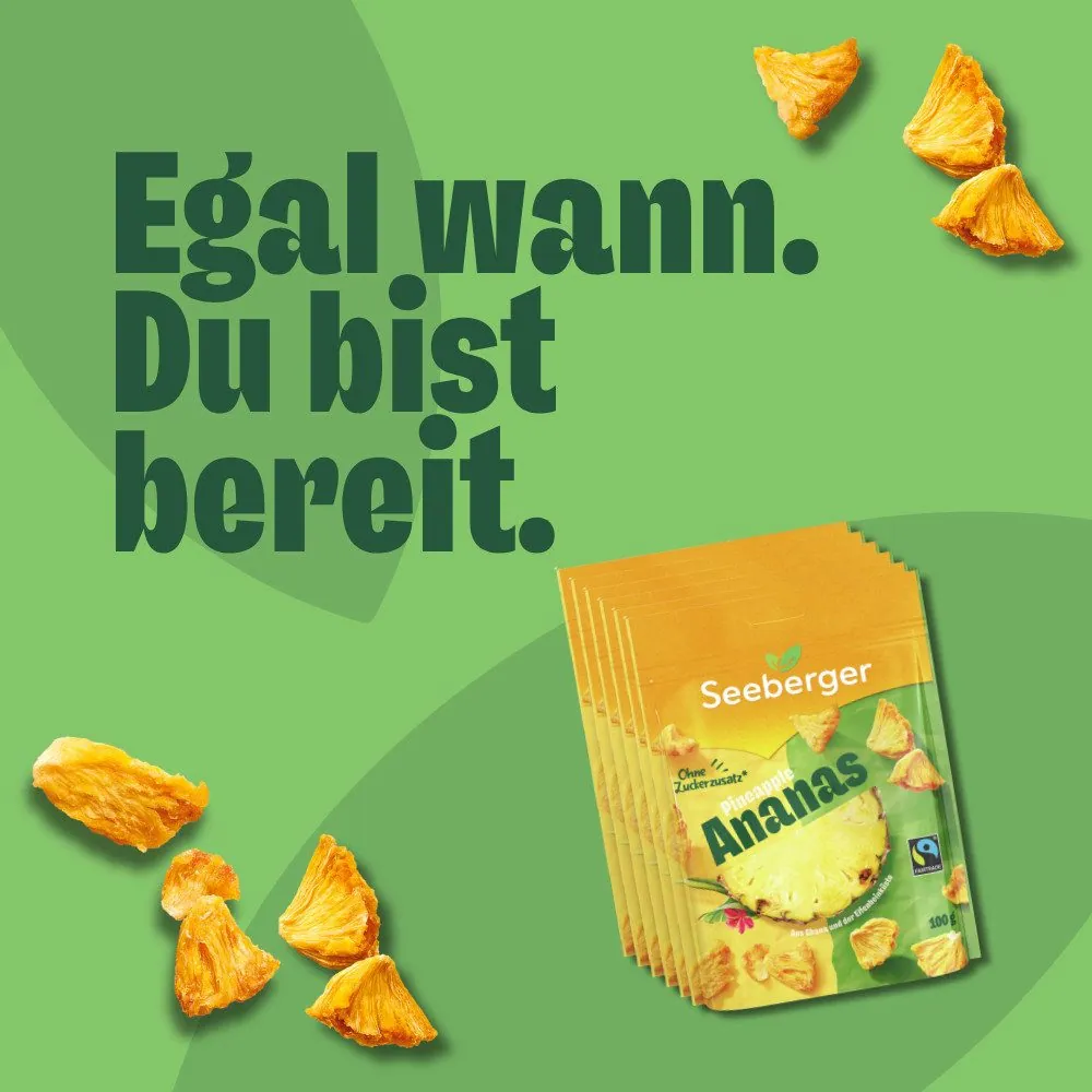 Seeberger Trockenfrüchte Ananas ungezuckert, fairtrade, 6×100 g 2
