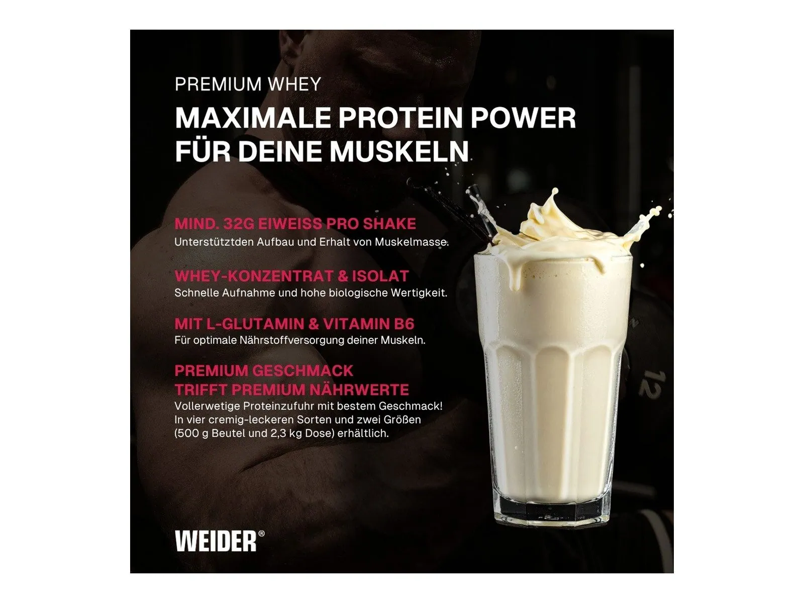 Weider Premium Whey Protein Pulver, hochwertige Eiweißquelle 3