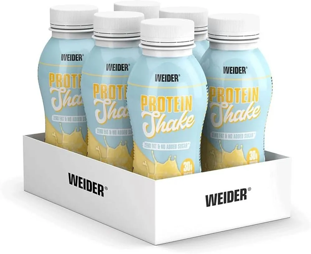 Weider Protein Shake, 30 g Protein pro Flasche, fettfrei und ohne Zuckerzusatz