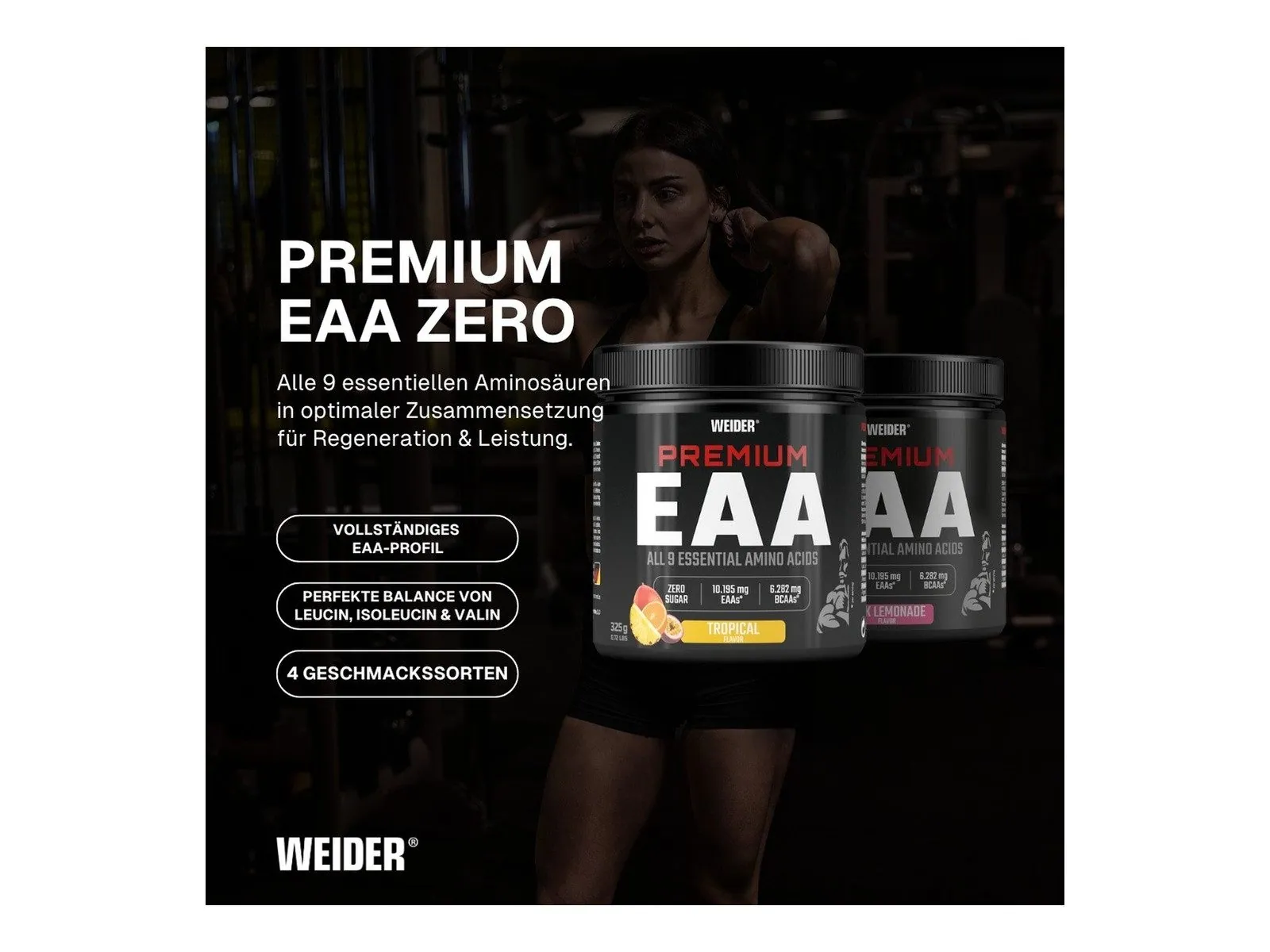 Weider Premium EAA Pulver, optimale Aminosäurenversorgung, vegan, hoher Gehalt 2