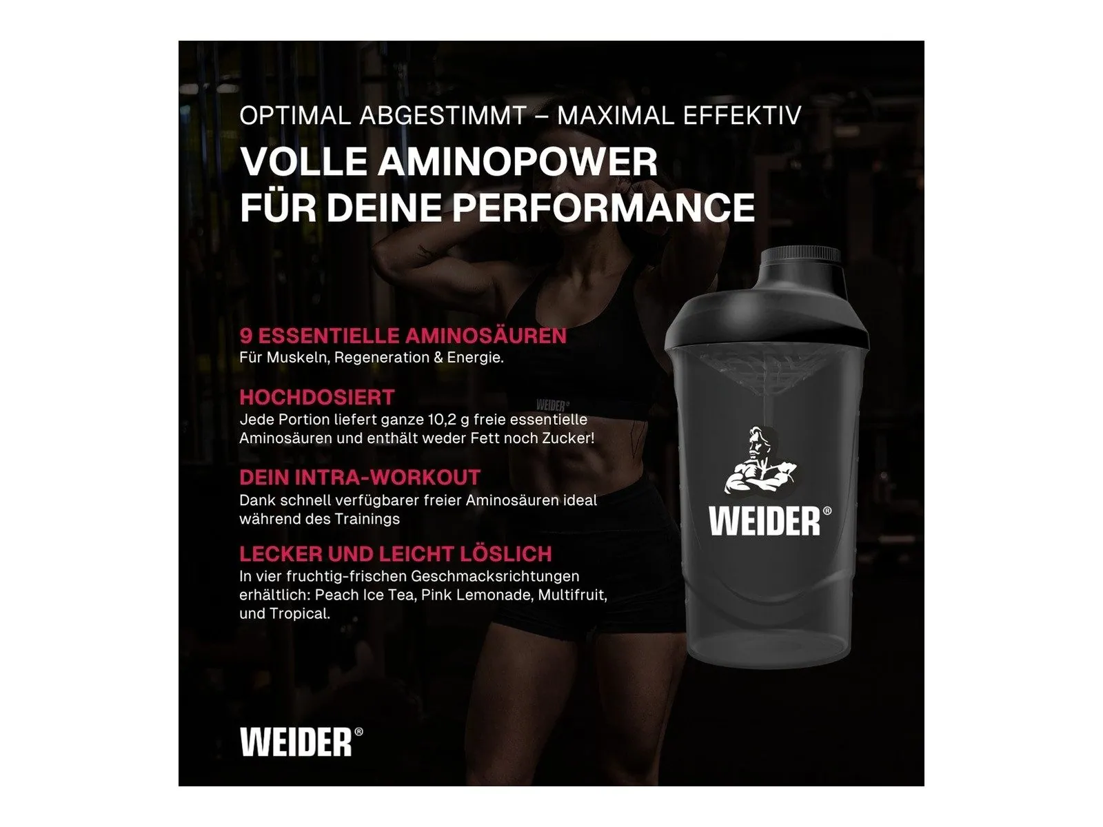 Weider Premium EAA Pulver, optimale Aminosäurenversorgung, vegan, hoher Gehalt 3