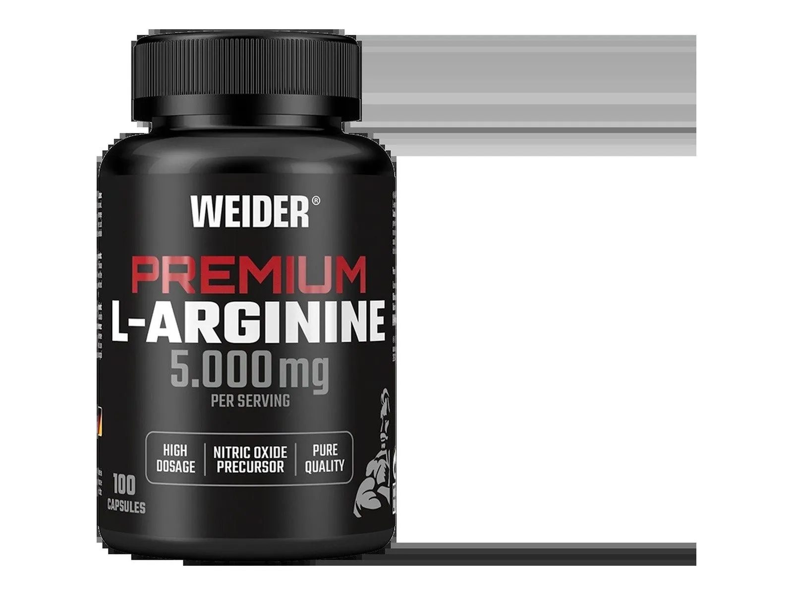 Weider L-Arginine Caps, hochdosierte Aminosäure, pflanzliche Kapselhülle