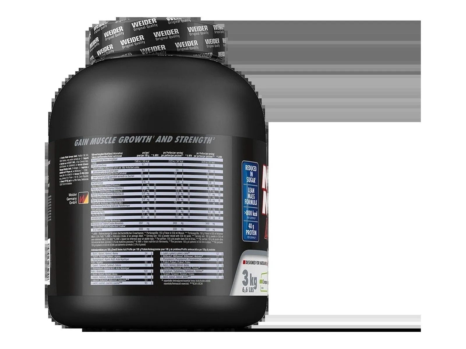 Weider Mega Mass 4000 Pulver, eiweißreich, Weight Gainer 5