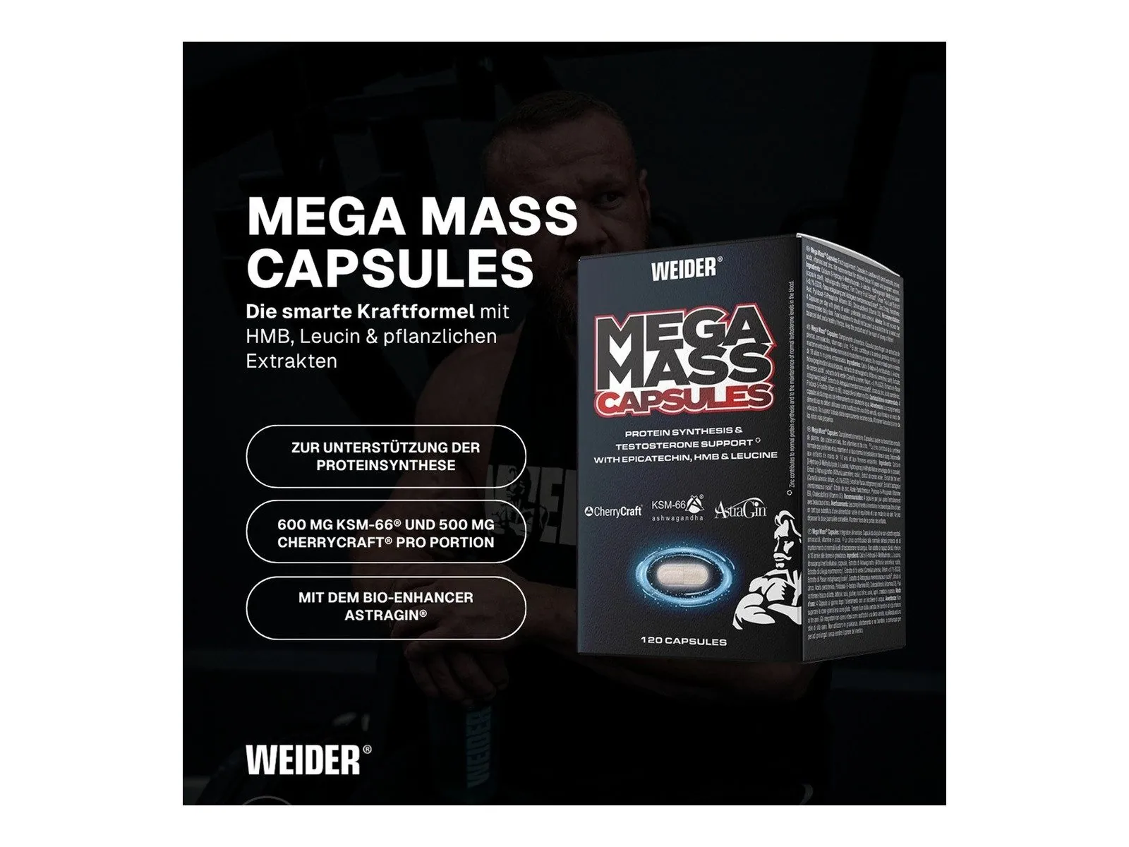 Weider Mega Mass Caps, Nährstoffkombination 2