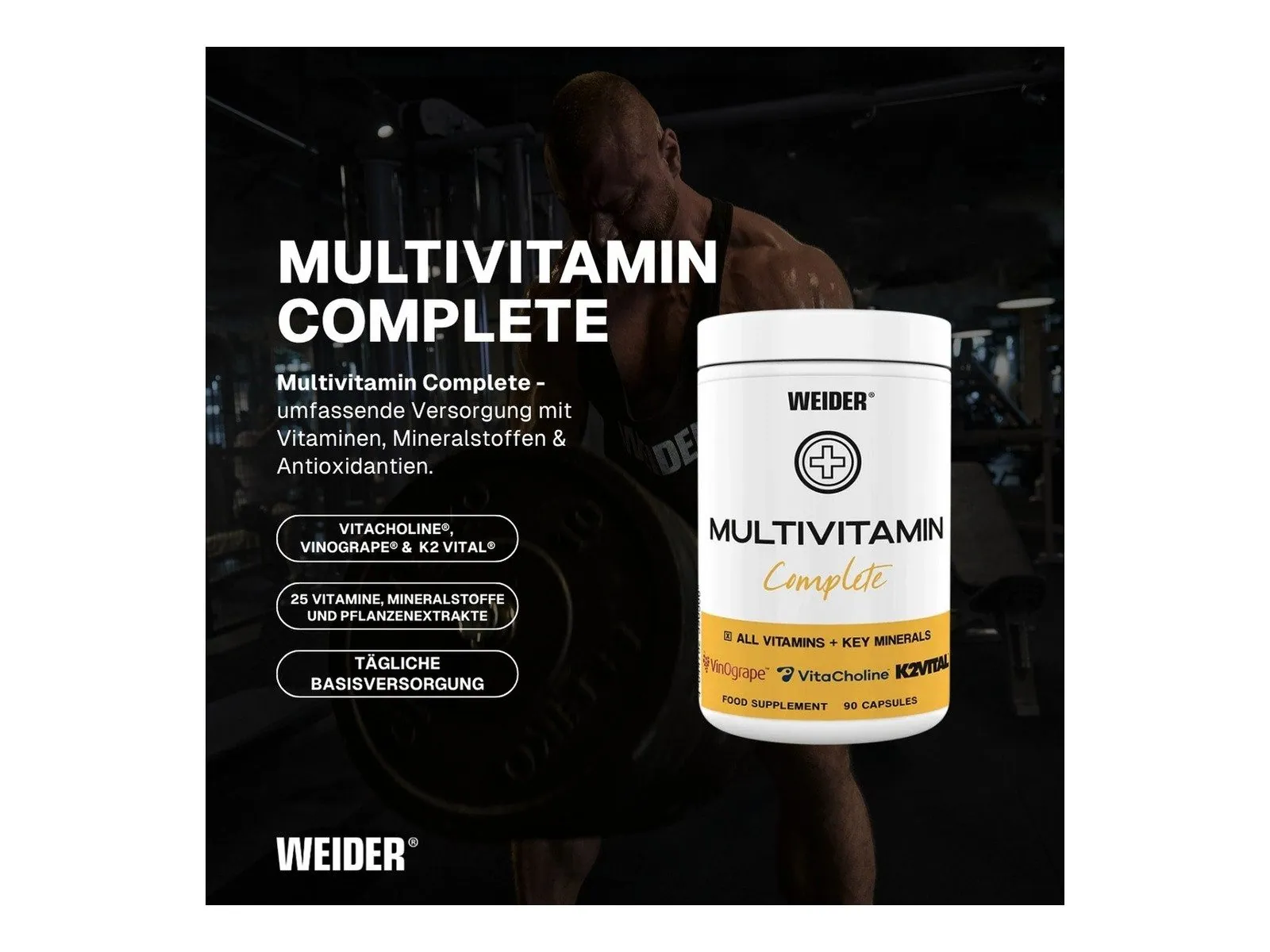 Weider Multivitamin Complete Kapseln, umfassende Mikronährstoffversorgung, ideal für aktive Lebensstile 2