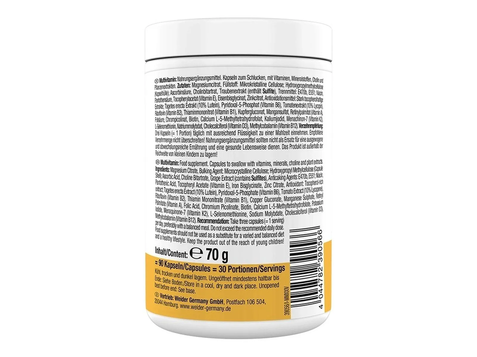 Weider Multivitamin Complete Kapseln, umfassende Mikronährstoffversorgung, ideal für aktive Lebensstile 3
